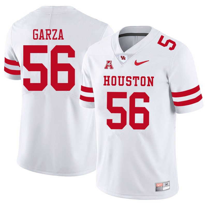 Men #56 Jacob Garza Houston Cougars College Football Jerseys Sale-White